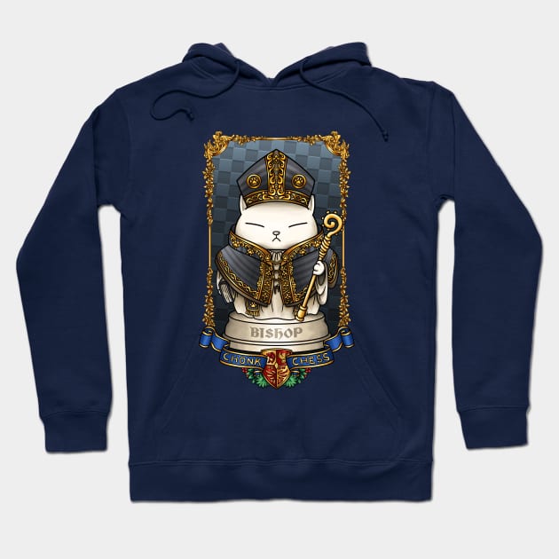 Medieval Chess Cat Bishop Hoodie by Takeda_Art